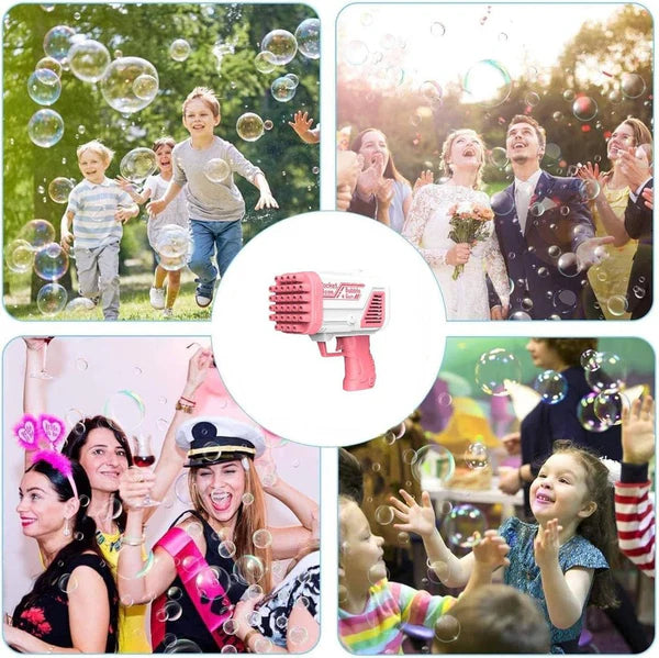 Bazooka Bubble Water Gun | Rechargeable Bubble Blaster Toy for Kids | Outdoor Fun