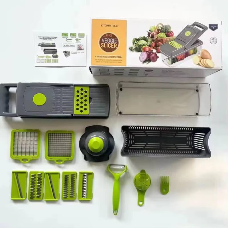 16-in-1 Mandoline Slicer & Vegetable Chopper | Multifunctional Food Cutter & Grater