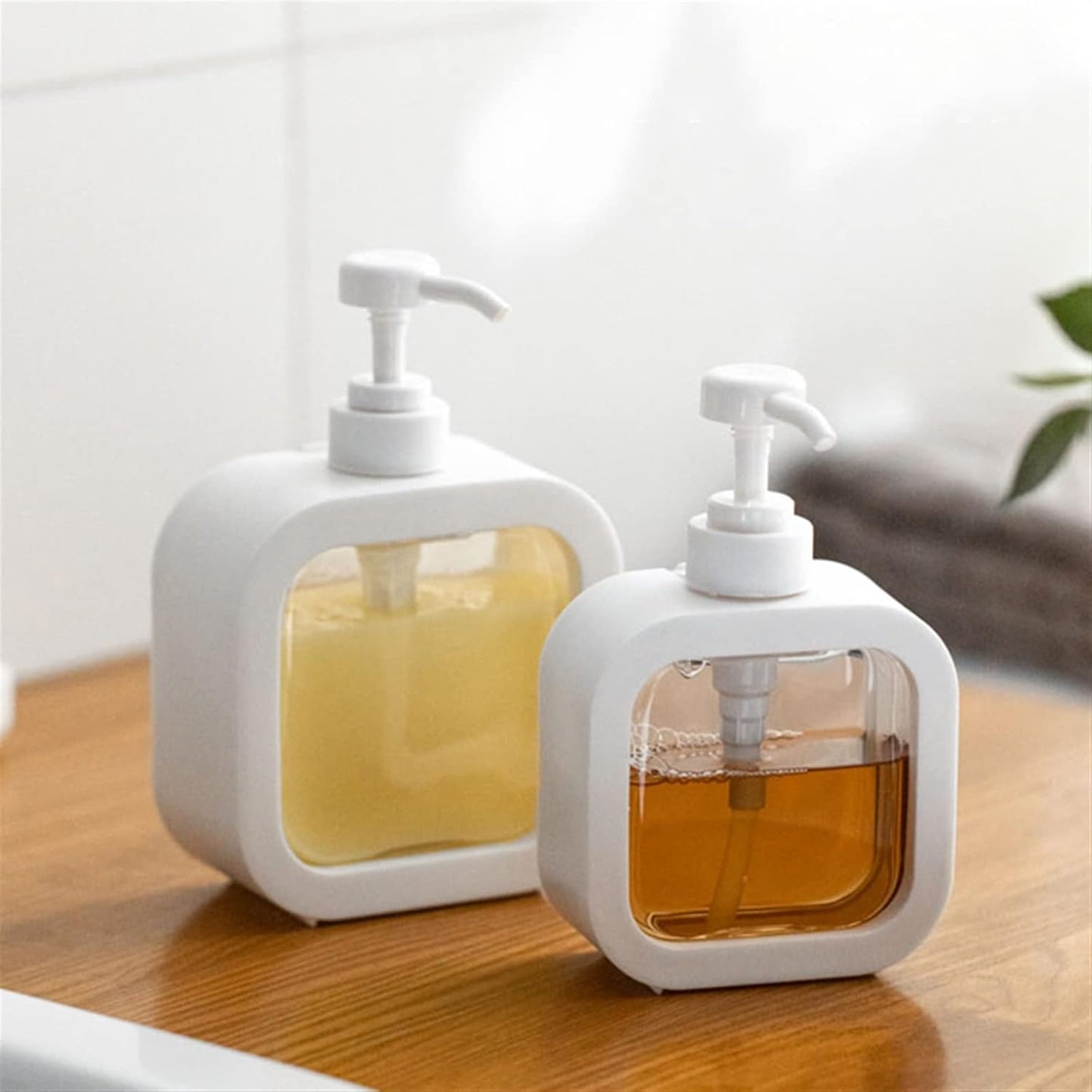 Portable Refillable Soap Dispenser Bottle | 300ml 500ml Clear Pump Bottle for Kitchen Bathroom Shower Lotion Shampoo