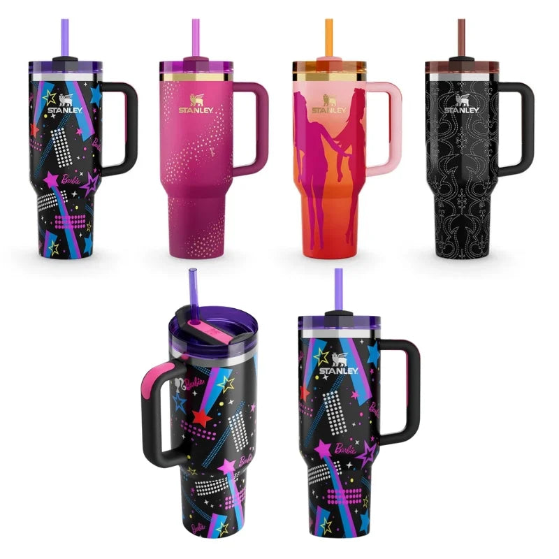 Star Pink Stylish Stanley Barbie Tumbler | H2.0 Tumbler 1.18L Limited Edition Double Wall Vacuum Insulated