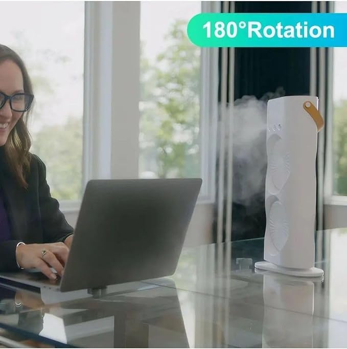 Mini Double Head Mist Fan with LED Light & Humidifier | Portable USB Air Cooler for Home Office Travel