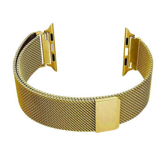 Gold | Apple Watch Milanese Magnetic Loop Strap | Stainless Steel Band  | 42mm / 44mm / 45mm