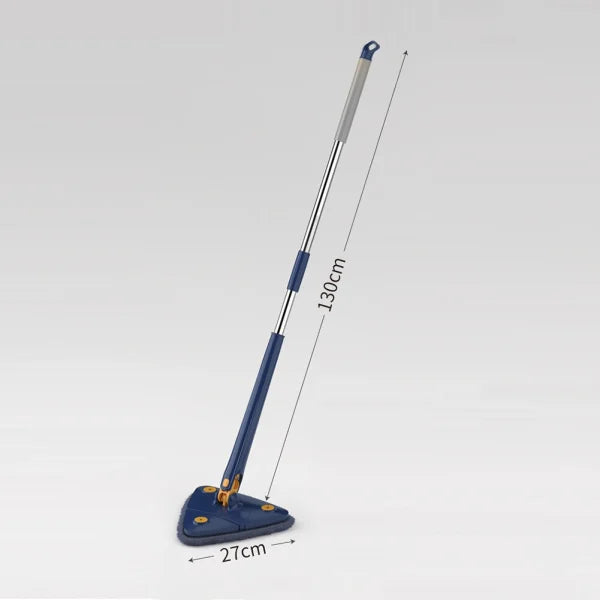 360° Twist Rotatable Triangle Mop with Long Handle Auto Squeeze Design for Floor, Wall, and Ceiling Cleaning