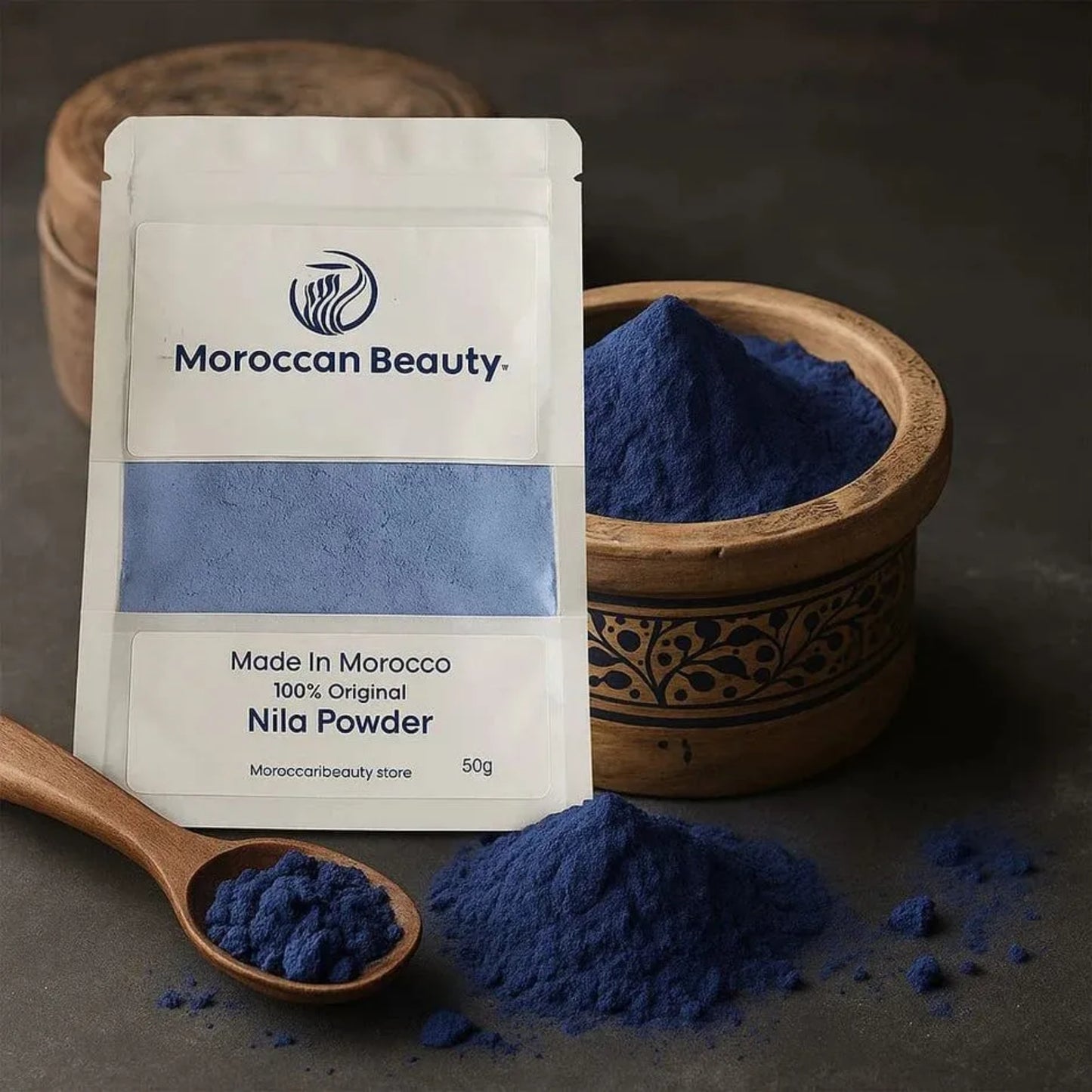 Moroccan Beauty Blue Nila Powder 50g | Skin Whitening, Anti-Inflammatory & Hydrating